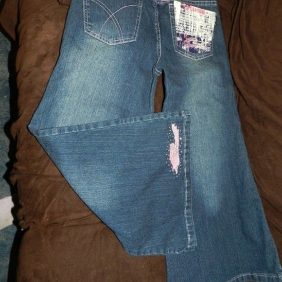 Platinum Plush Girls Designer Blue Jeans - Picture 1 of 13